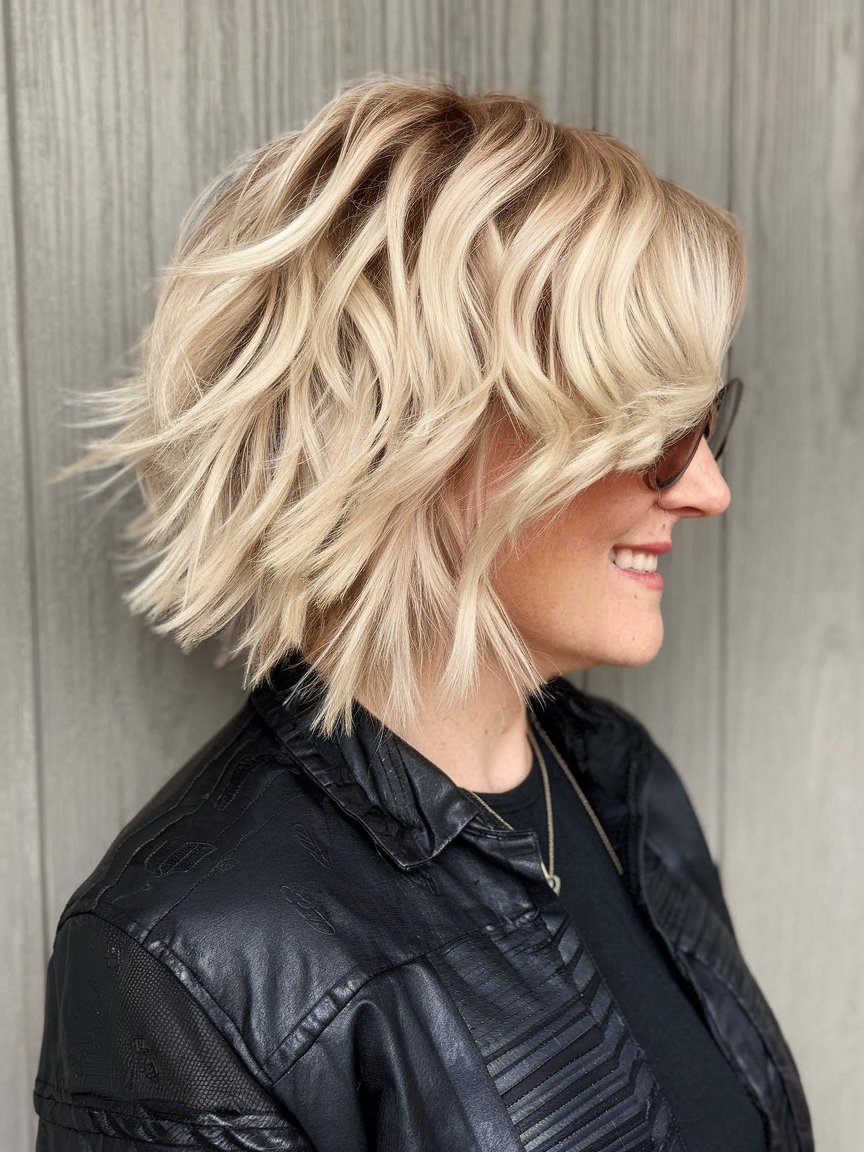 35. Inverted Bob with Feathered Ends