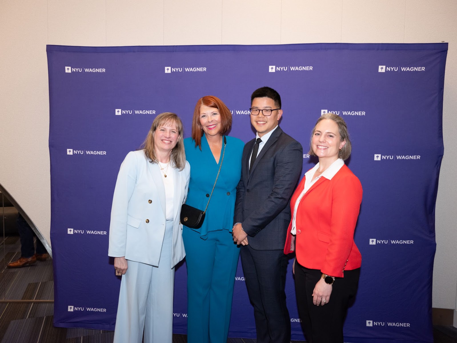From left to right: Dr. Sharon DeVivo, Teri Bristol, Richard Sun, and Sarah McKeon 