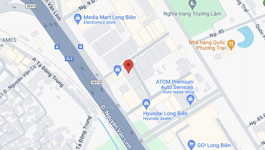 pick up drop off point of manh ha bus in hanoi: huyndai long bien