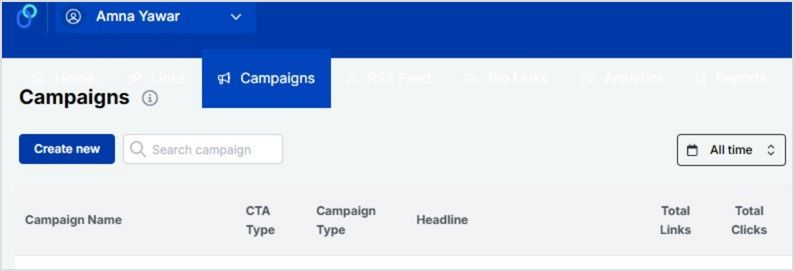 Click on campaigns