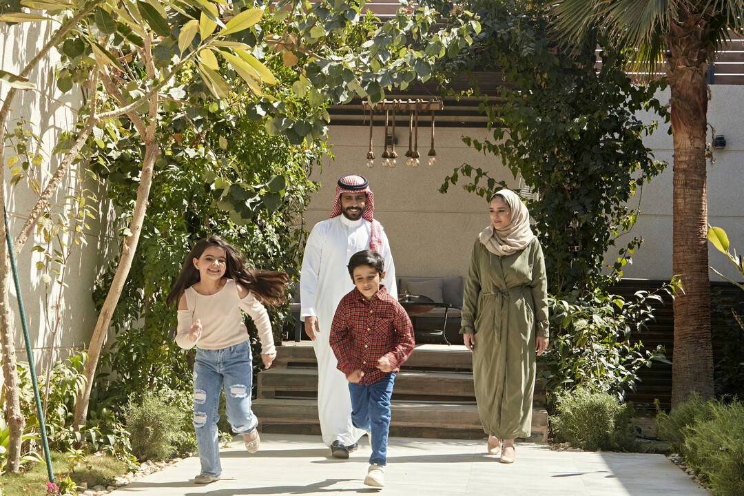 A Family Inside a Residential Complex, Saudi Arabia - (Credits Relocate MENA)