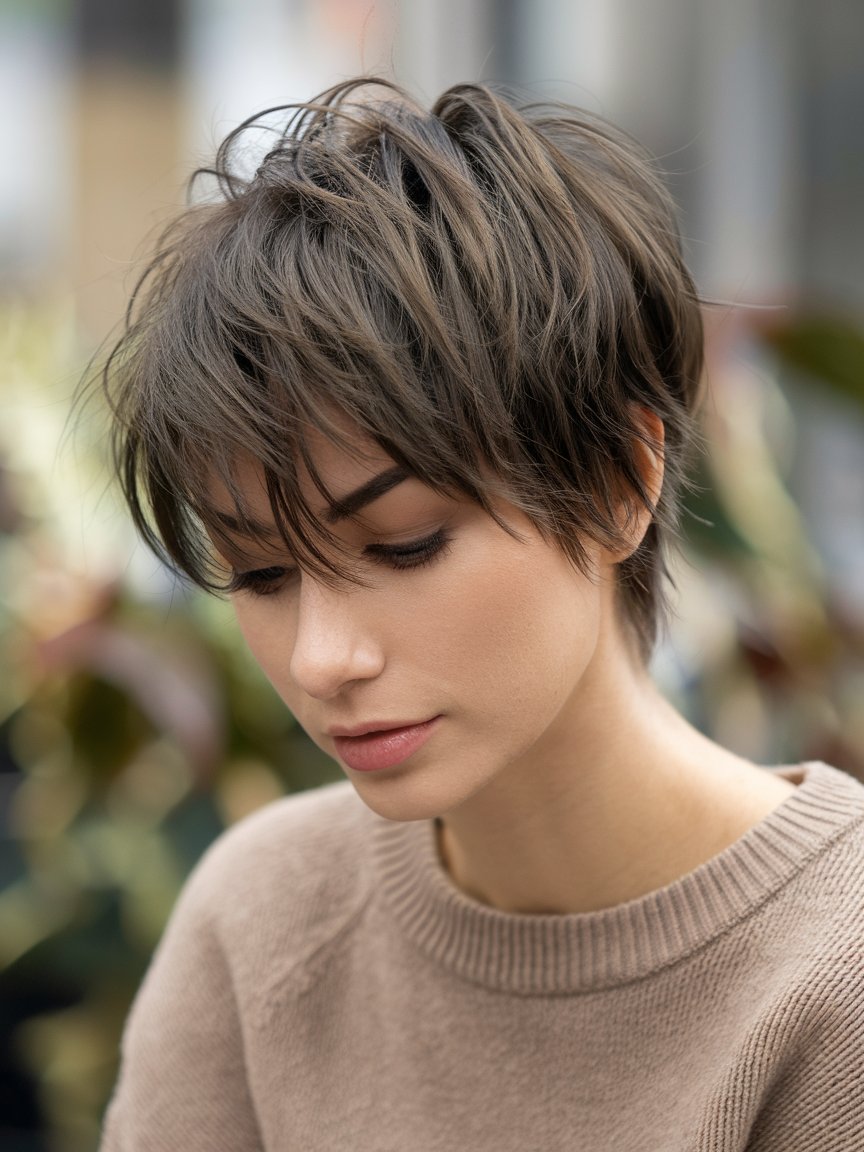 28. Tousled Pixie with Soft Layers