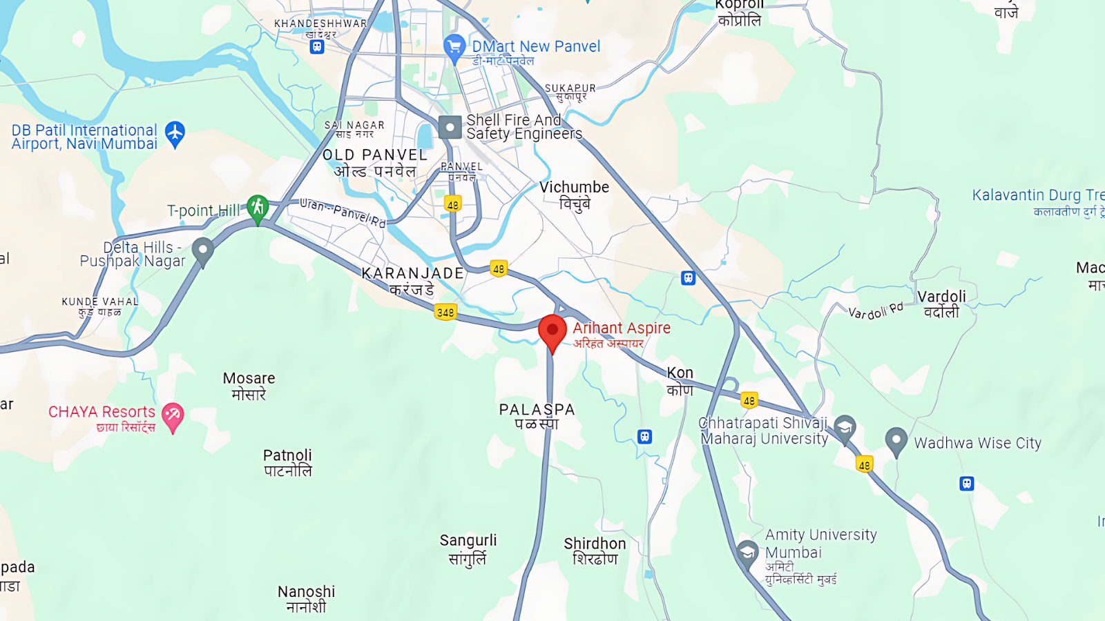 Arihant Aspire location on Google Map.