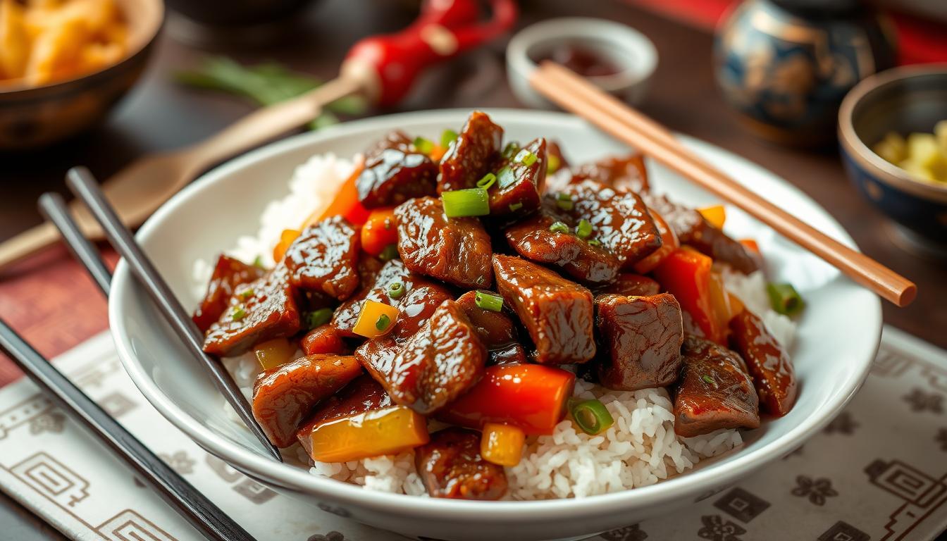 Beijing beef panda express dish