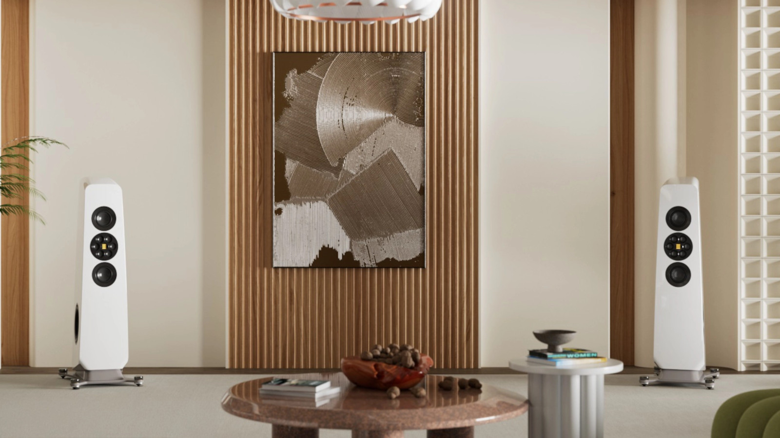 ELAC Concentro M 807 floorstanders in living room.