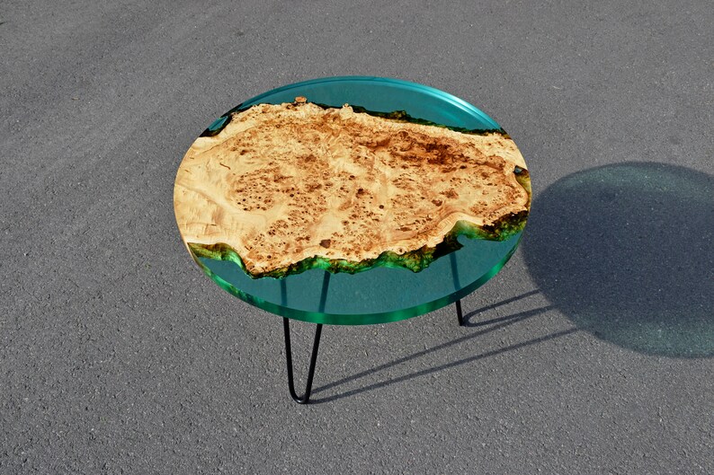 burl wood coffee table