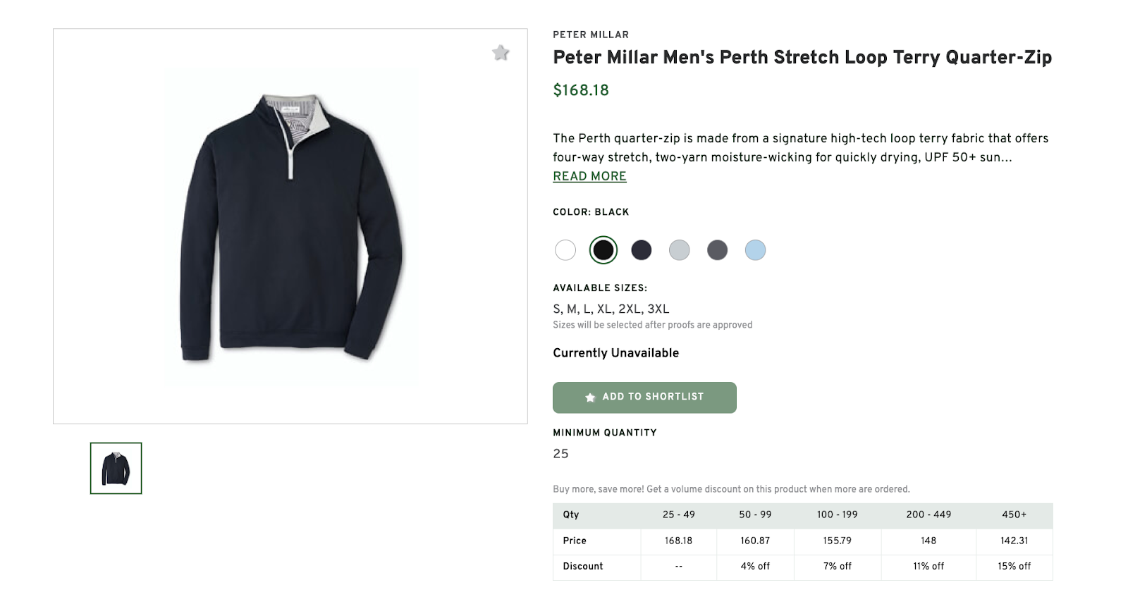 Peter Millar Men’s Perth Stretch Loop Terry Quarter