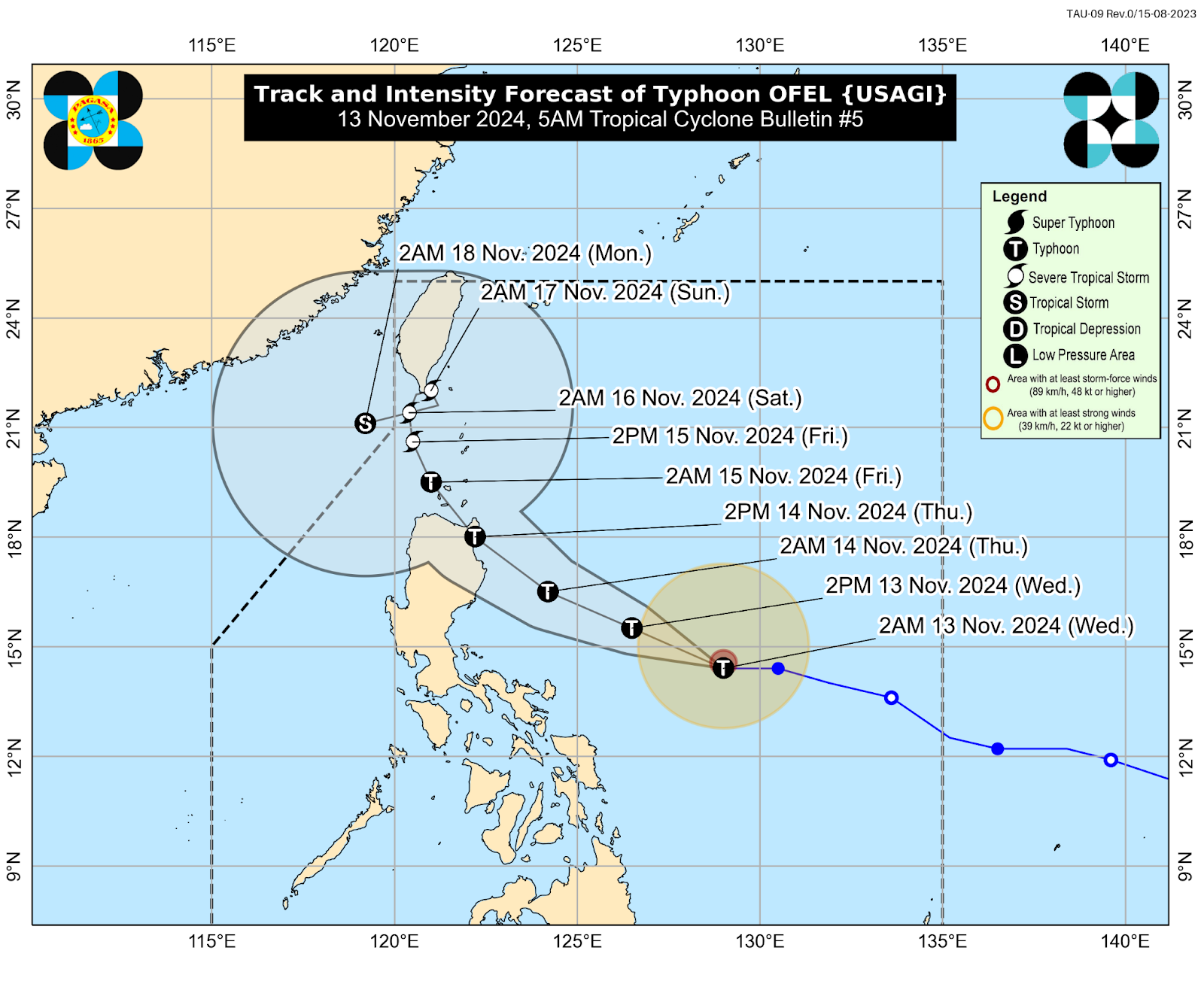 typhoon ofel update