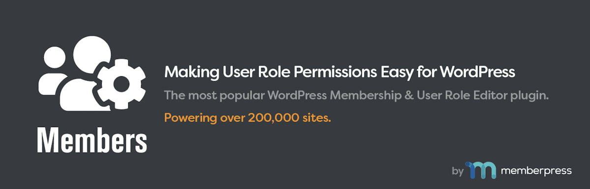 The Members plugin header image from WordPress.org.