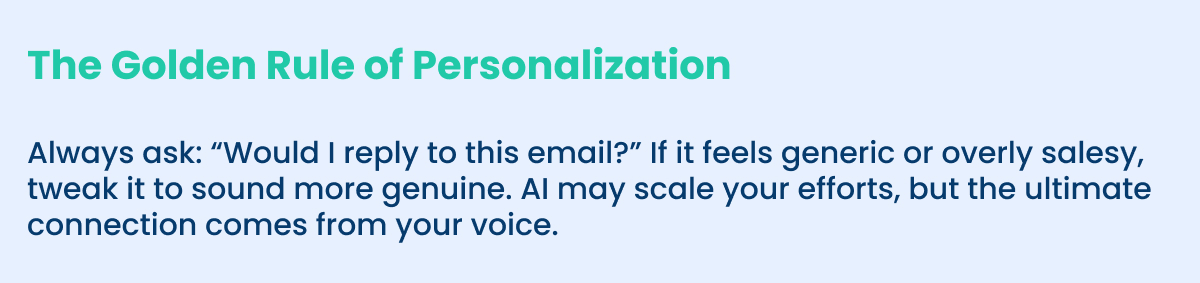 golden rule of personalization