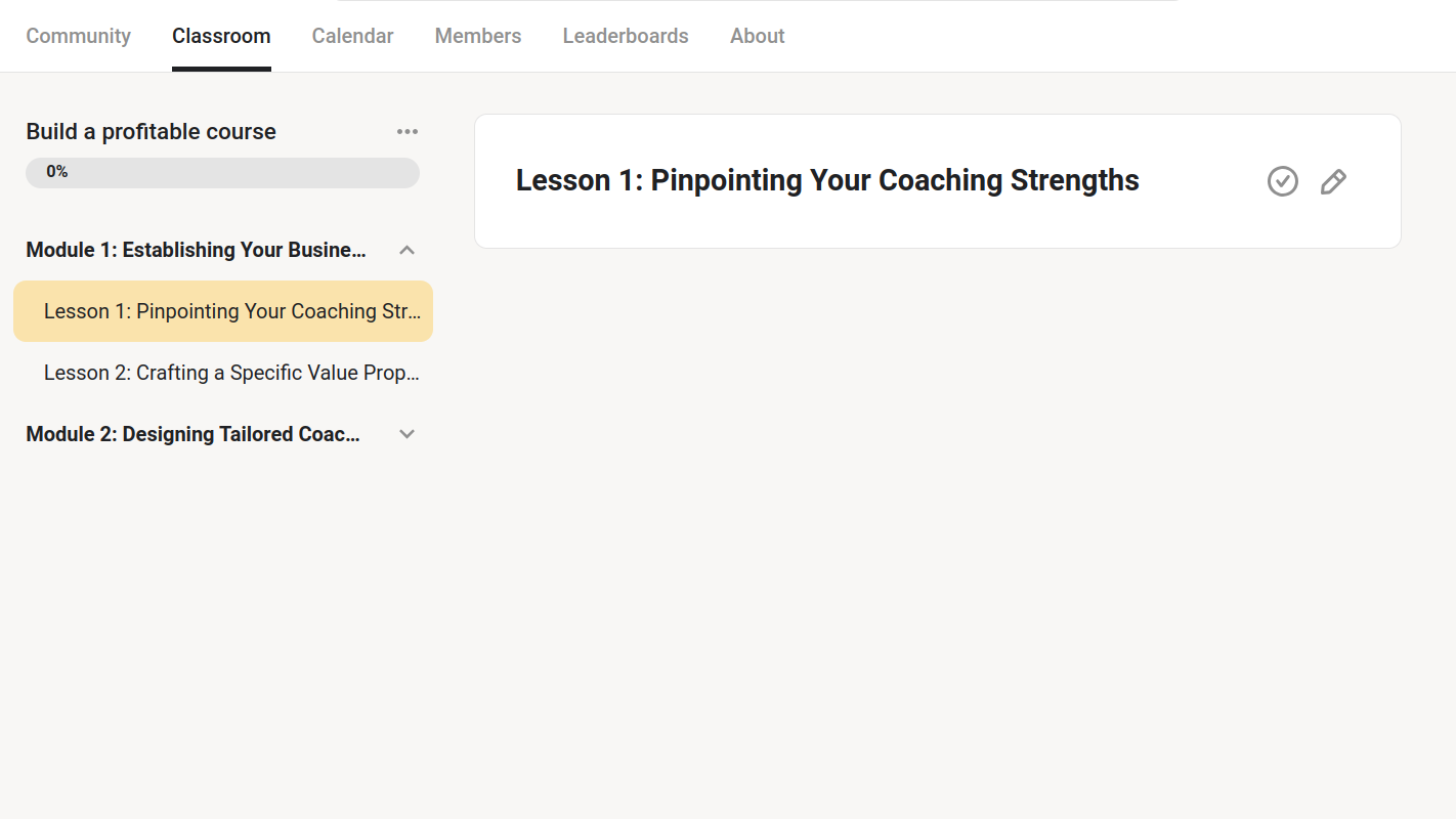 Skool course curriculum builder