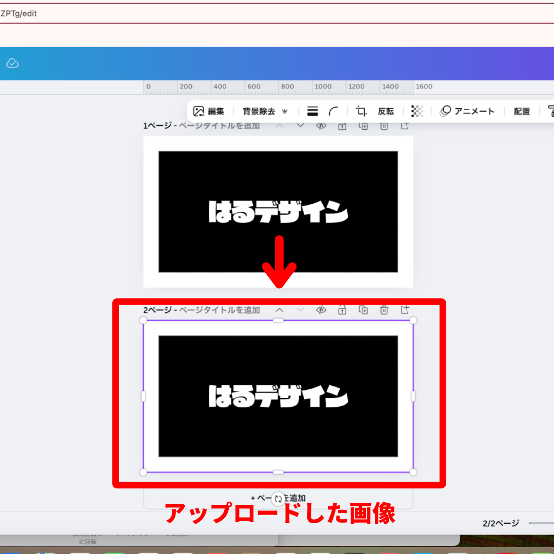 一度保存してダウンロード