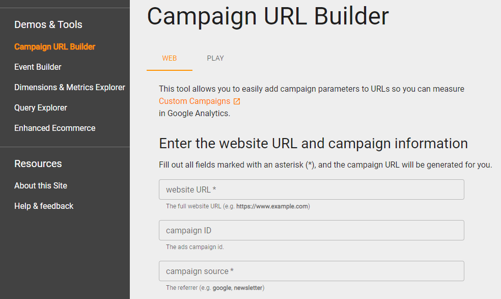 GA4 UTM Code Builder Tool