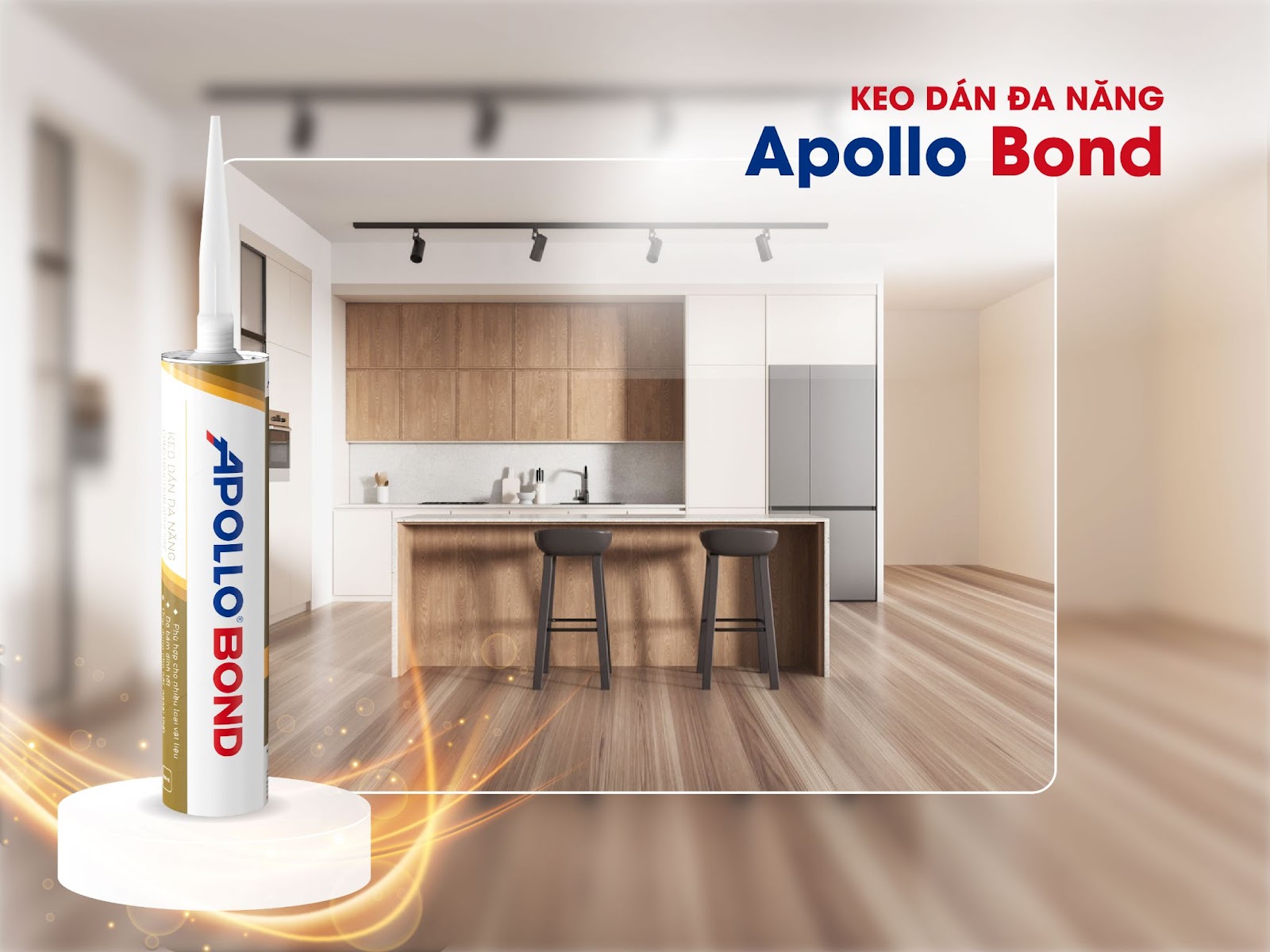 Keo dán đa năng Apollo Bond là giải pháp ưu việt giúp gia chủ an tâm thi công sửa chữa hạng mục nội thất hiệu quả.