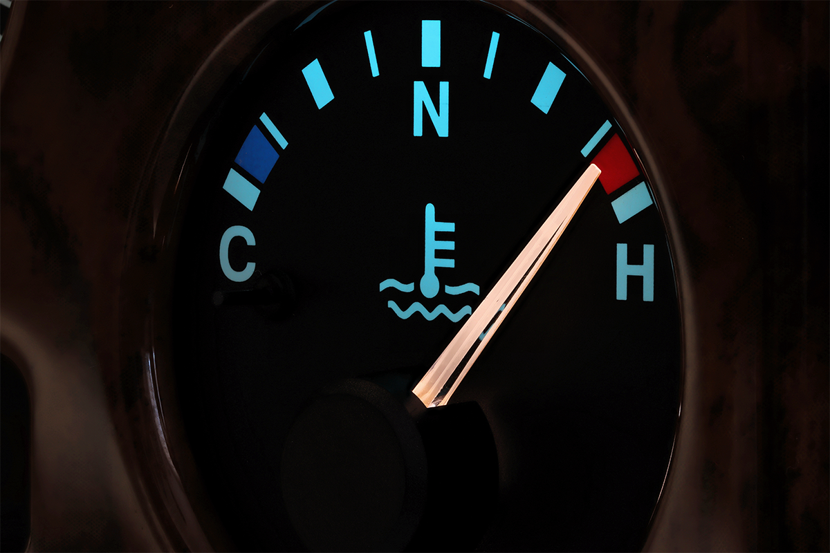 Overheating in the engines is usually caused by low coolant levels or a malfunctioning thermostat