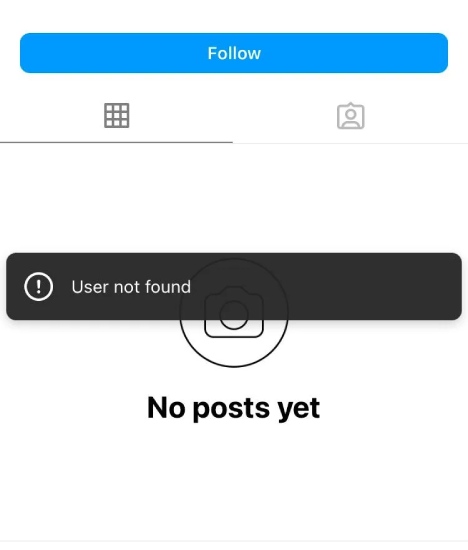 Search for someone's profile to see if they have blocked you 