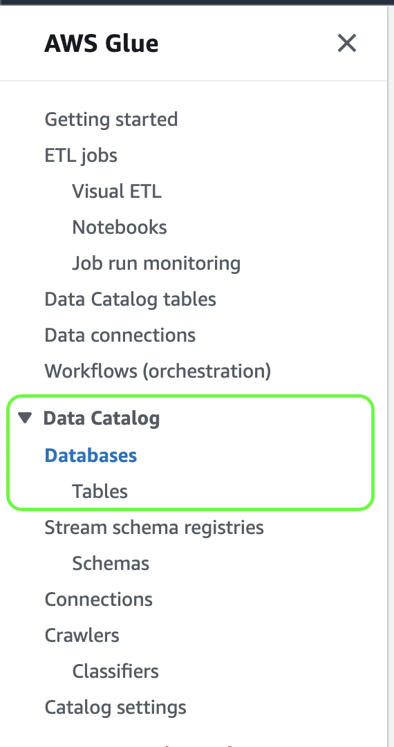 Select your Database