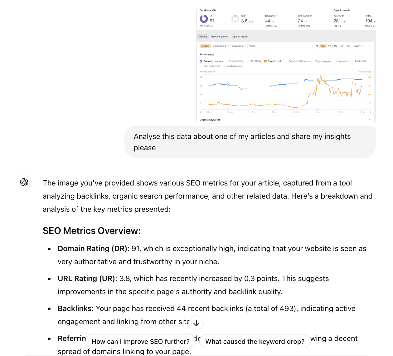 Image showing how to create chart with ChatGPT Plus