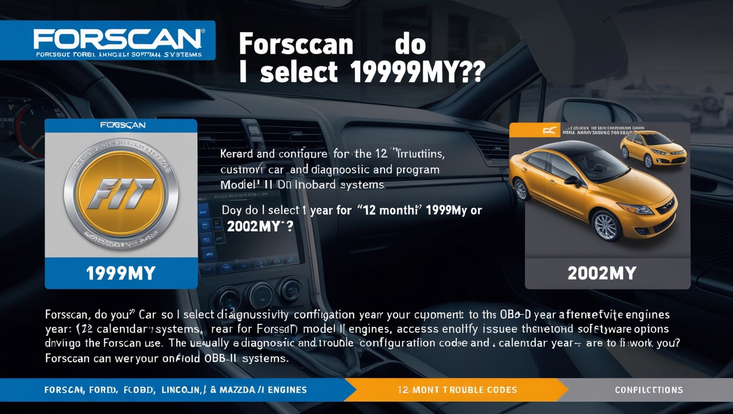 Forscan Do I Select 1999MY or 2002MY