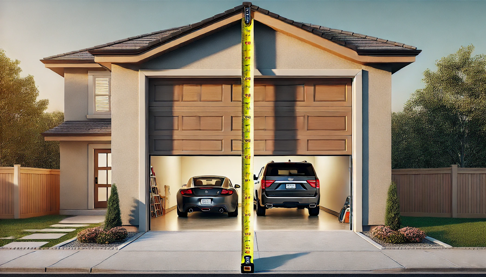 how wide is a two car garage door