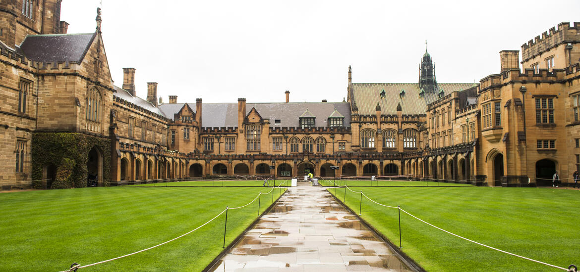 University of Sydney, Campus Facilities, Open Day, Campuses, Degrees, Programs, Online Courses, Scholarships, and Helpdesk.