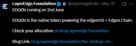 LayerEdge listing date and time