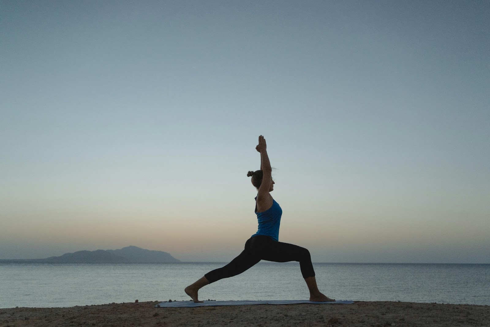 Yoga Warrior pose I Virabhadrasana