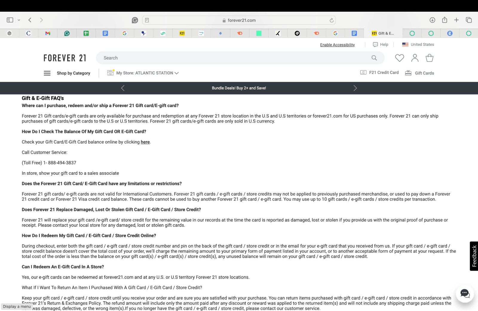 Screenshot showing ecommerce FAQ page for link-building