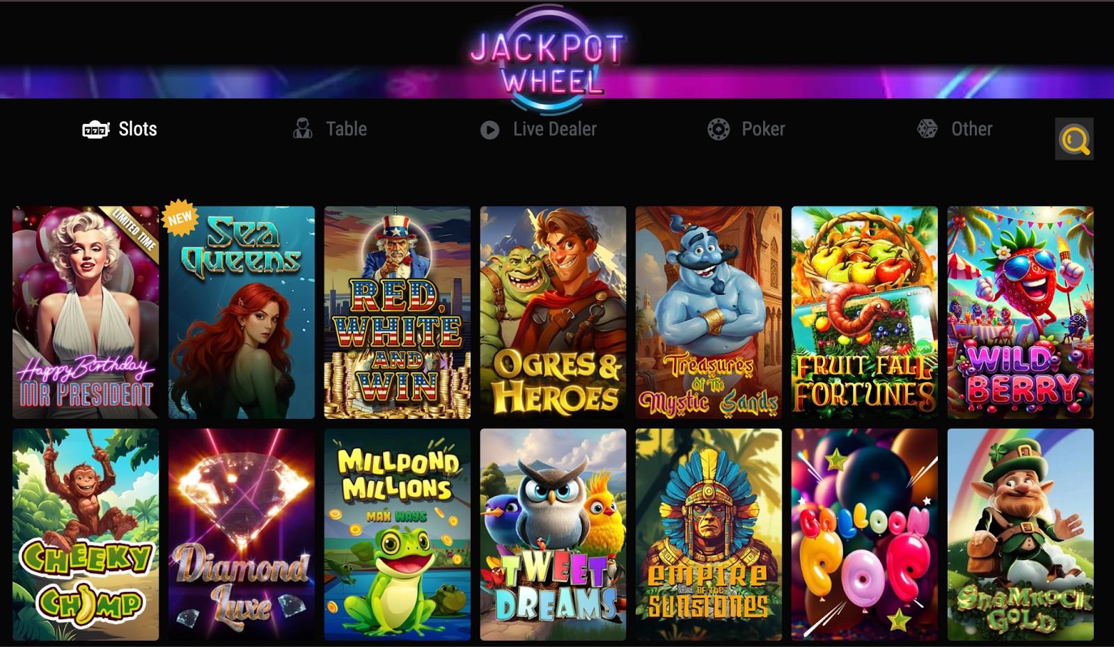 Jackpot Wheel Casino Games