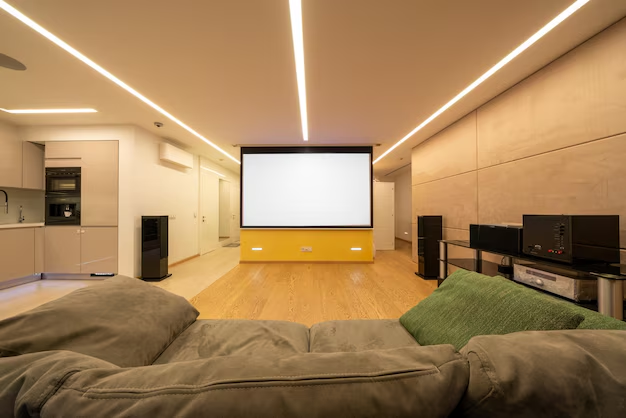 Projector screen small living room