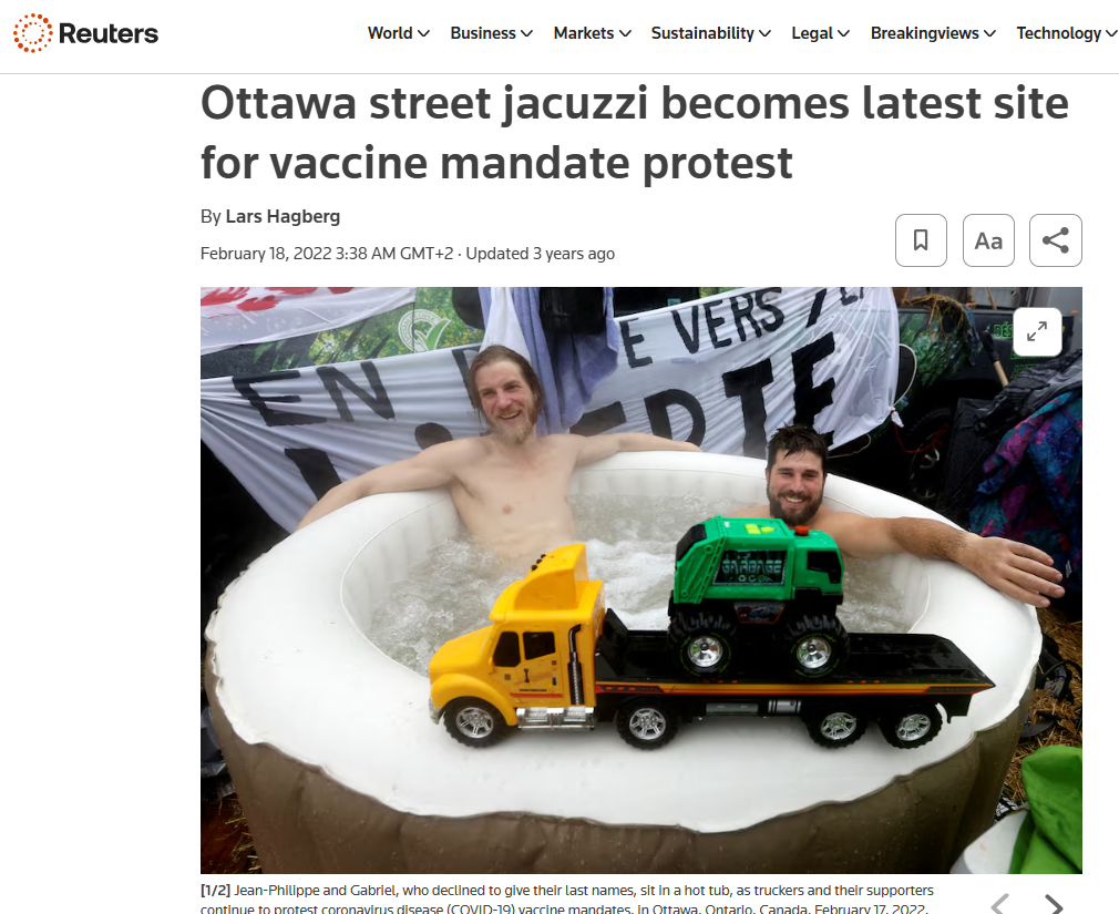 Canadians Protest Against COVID Mandates in 2022