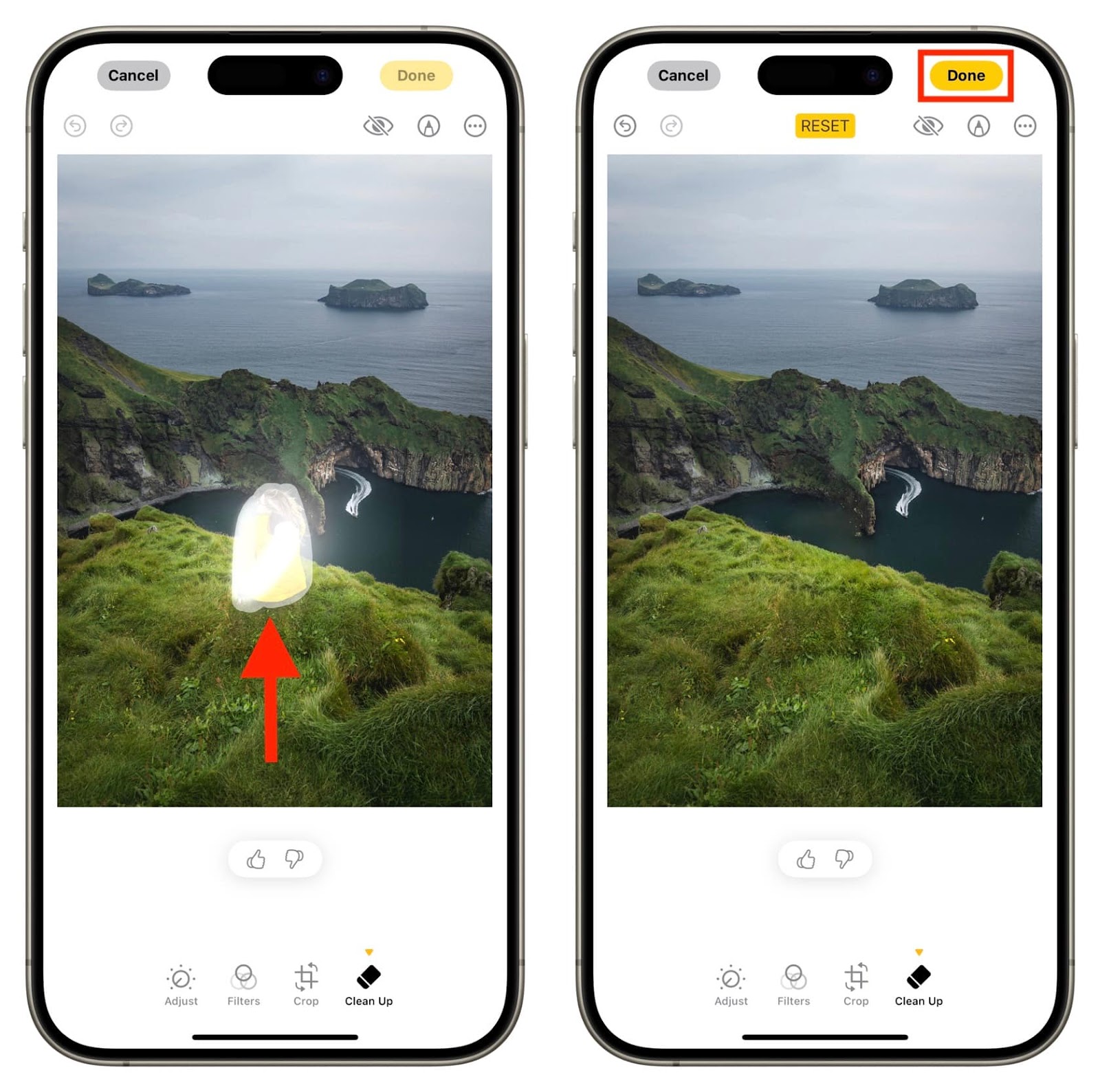 Remove object from photo iPhone without app