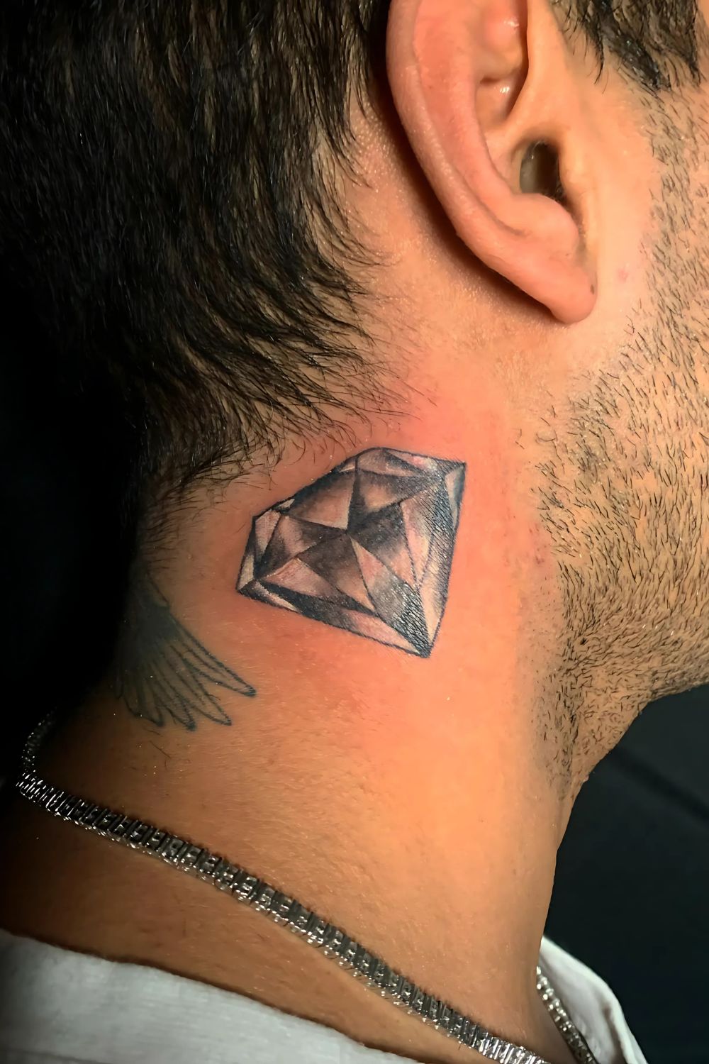 Timeless Diamond Neck Tattoo