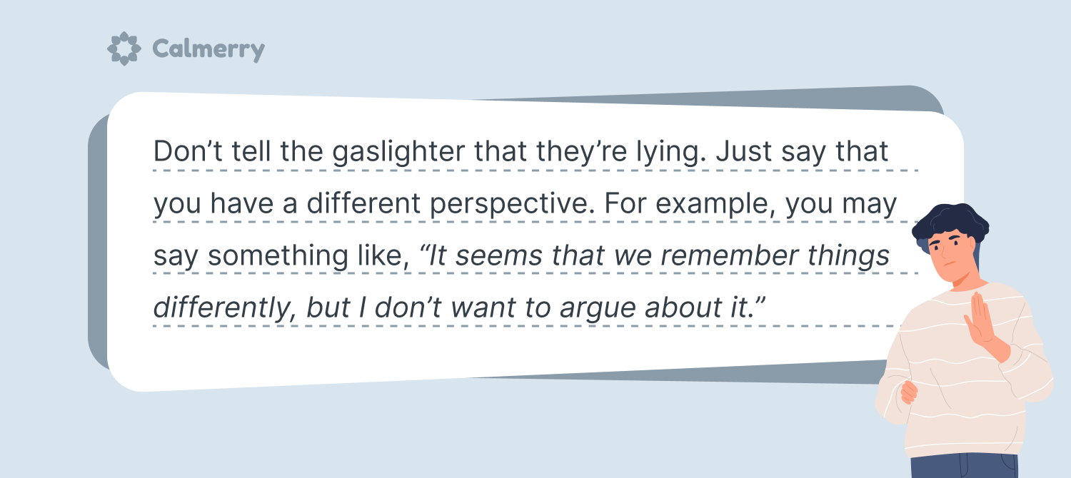 phrases to shut down gaslighting