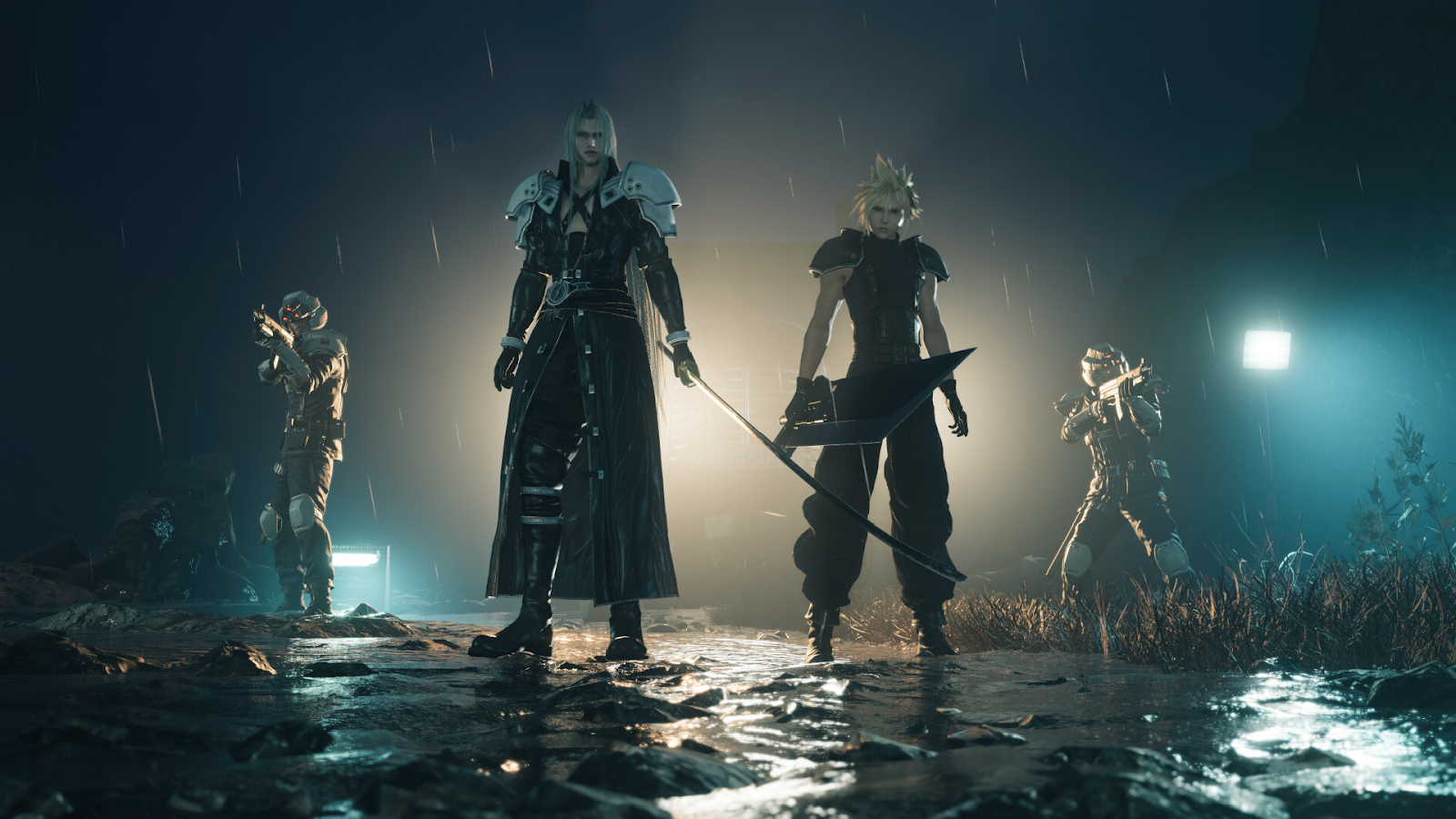 Screenshot of Cloud and Sephiroth in Final Fantasy VII Rebirth.