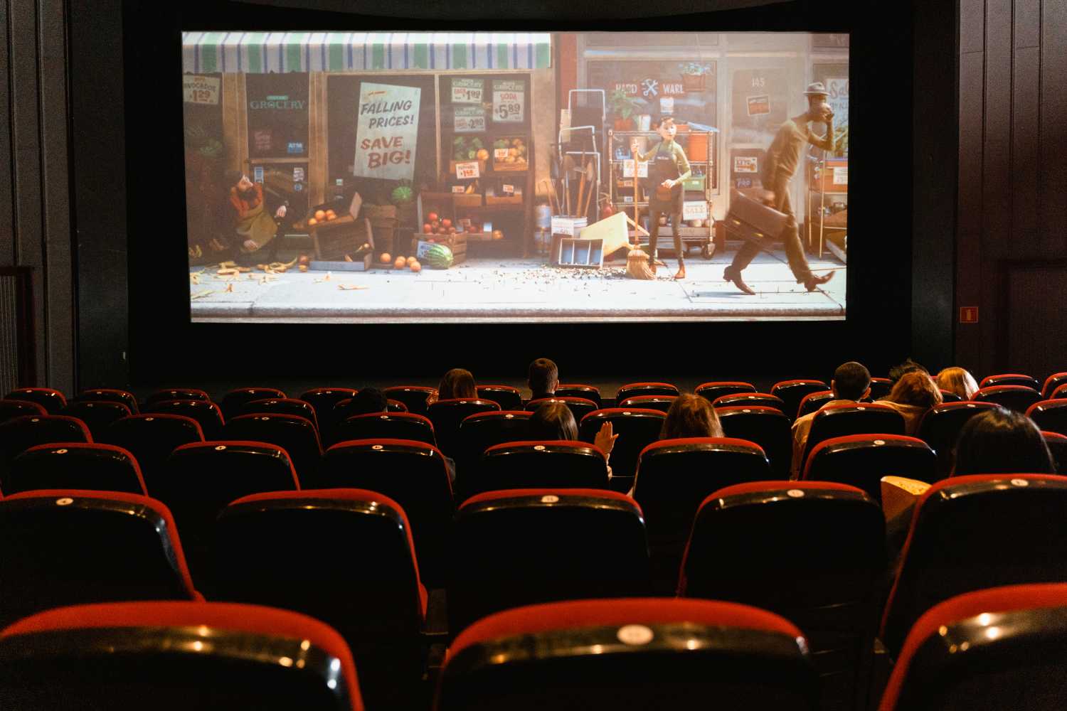 Cinema for couples in London
Plush red velvet seats in a cozy boutique cinema, ready for a Christmas movie screening