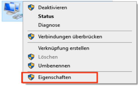 wählen Sie „Eigenschaften“