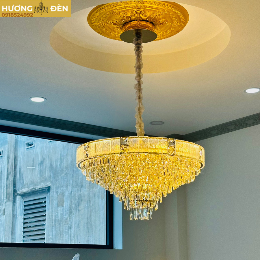 Đèn chùm pha lê phòng khách hiện đại - SP007644