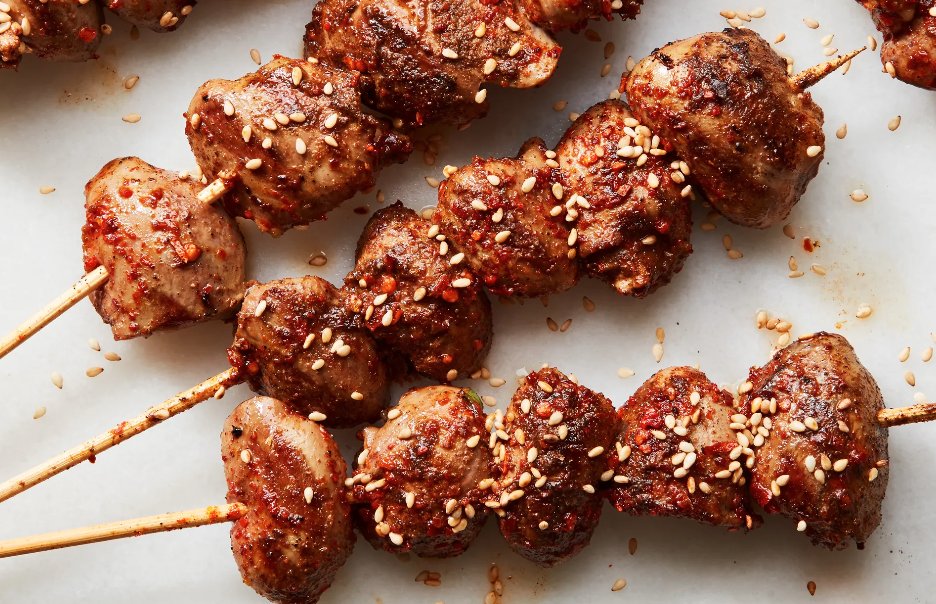Chicken Heart Skewers