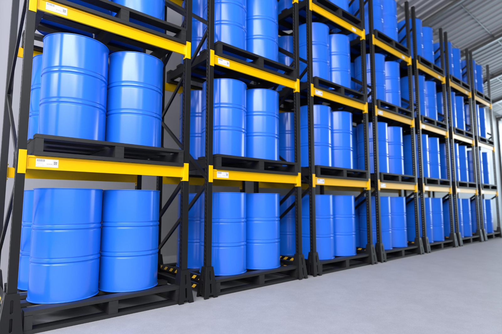 Chemical warehouse racking