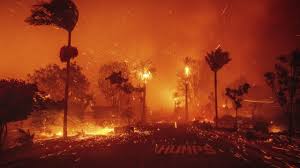 This contains an image of wildfire at Los Angeles