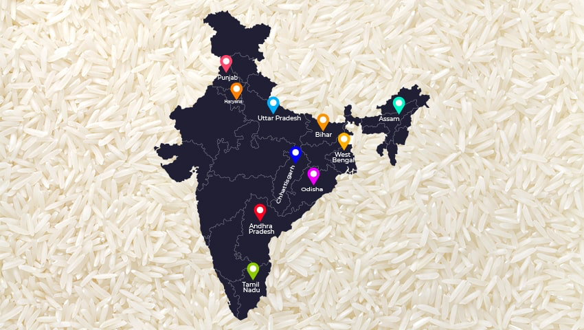 Rice Producing States in India