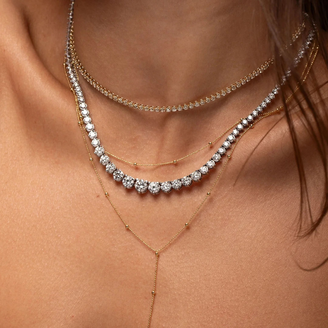 Lab-grown diamond necklace for office wear to suit your attire.