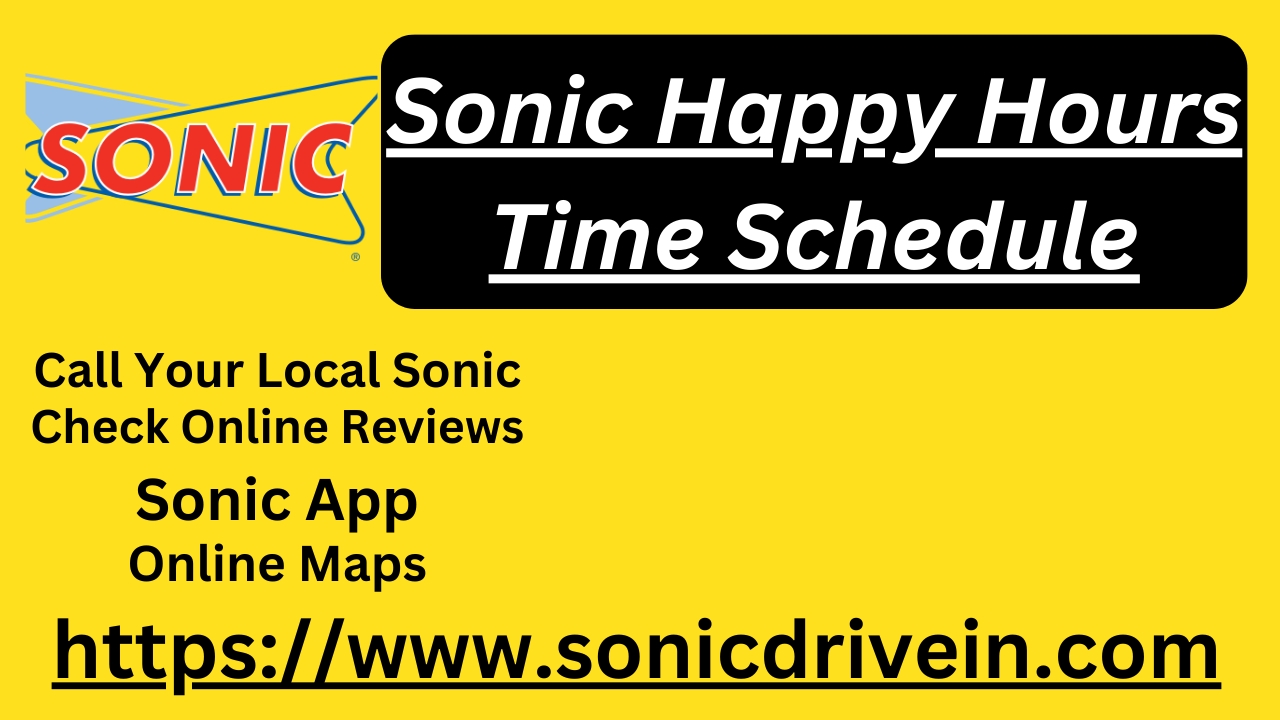 Sonic Happy Hour Locations