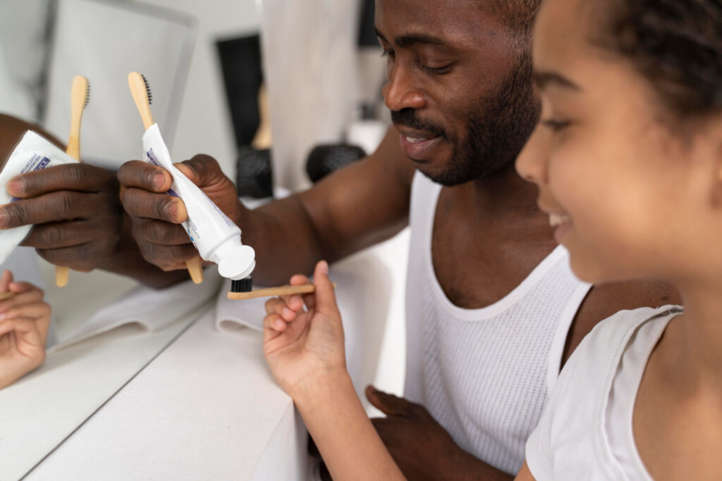 parent supervising their child’s brushing routine - Child Dental Health