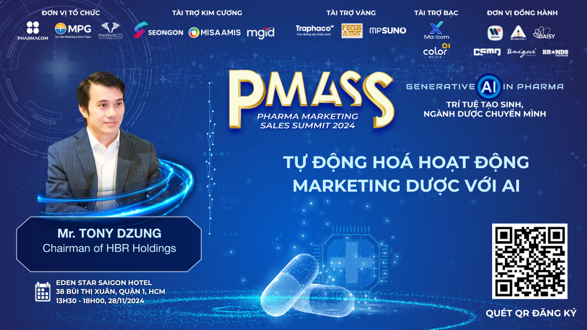 Diễn giả PMASS 2024, Tony Dzung: Tự động hóa Marketing với AI, chìa khóa bứt phá cho Ngành Dược