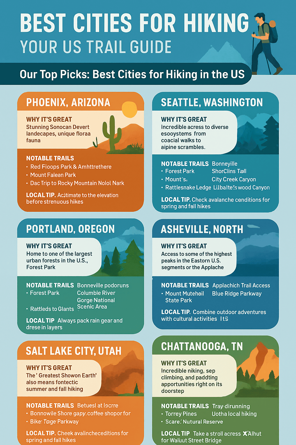 Best Cities for Hiking: Your US Trail Guide (Infographics)