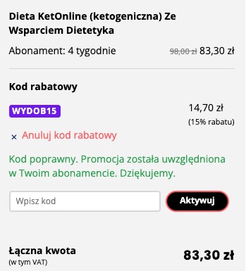 Ketonline kod rabatowy -15%