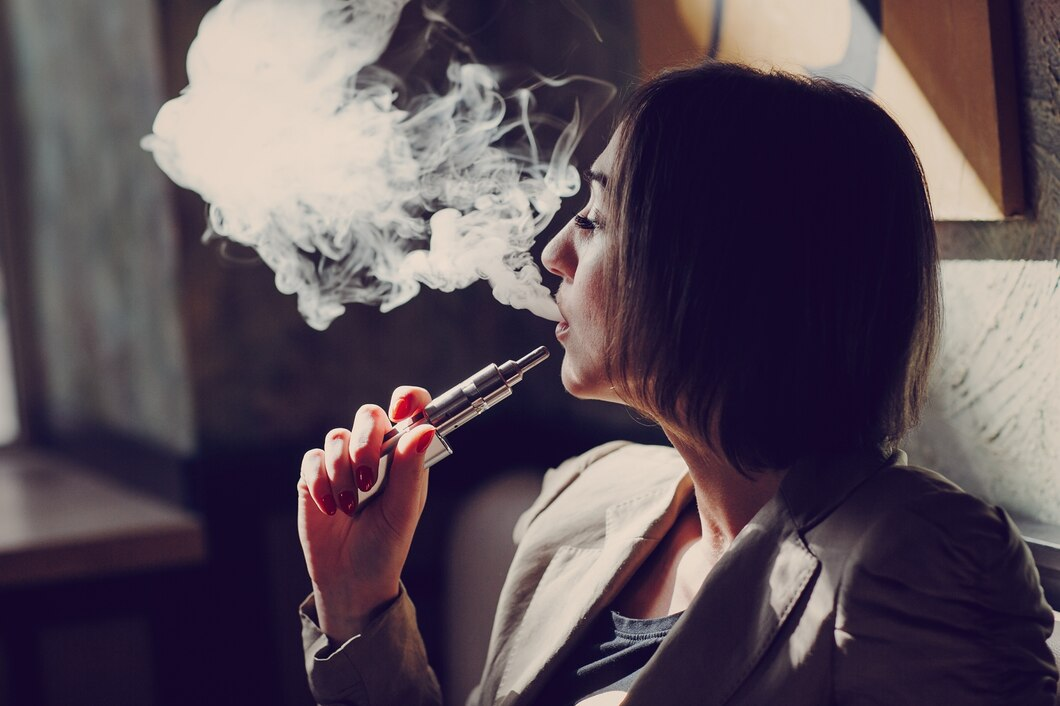 girl vaping