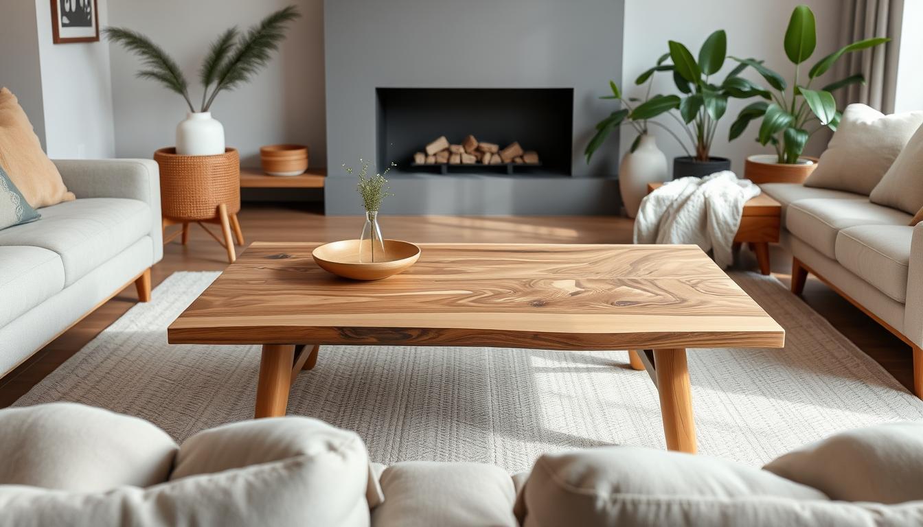 japandi coffee table in living room